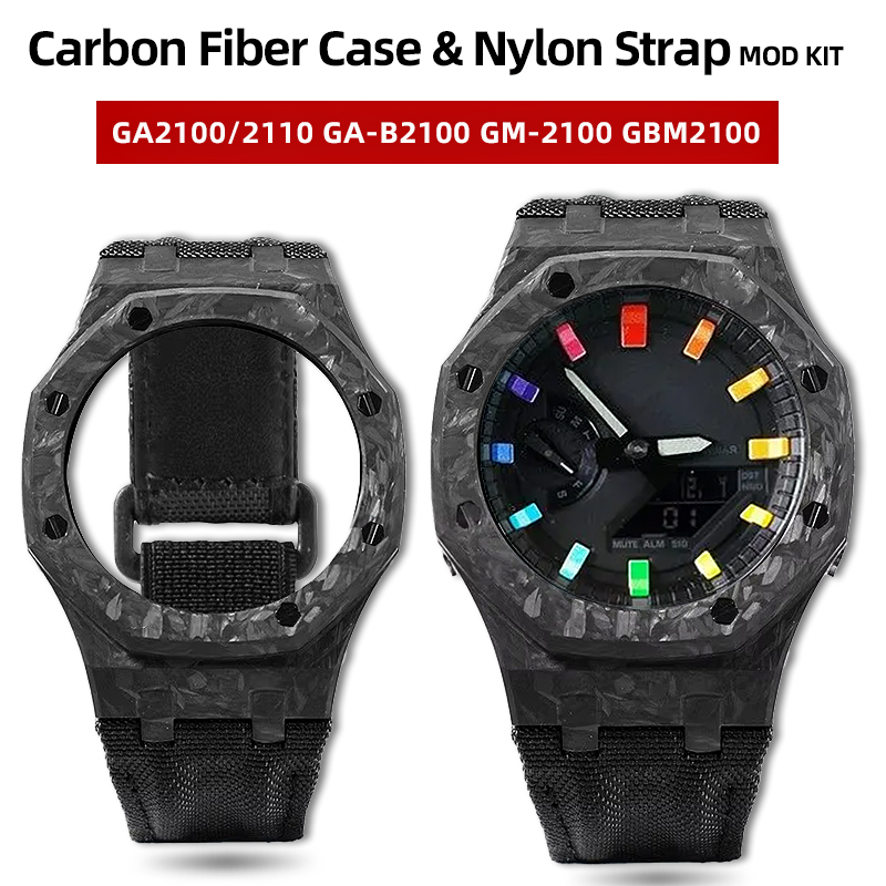 Casio Watch G-Shock Ga-2100 - GA2100 GM2100 Mod Kit Carbon Fiber