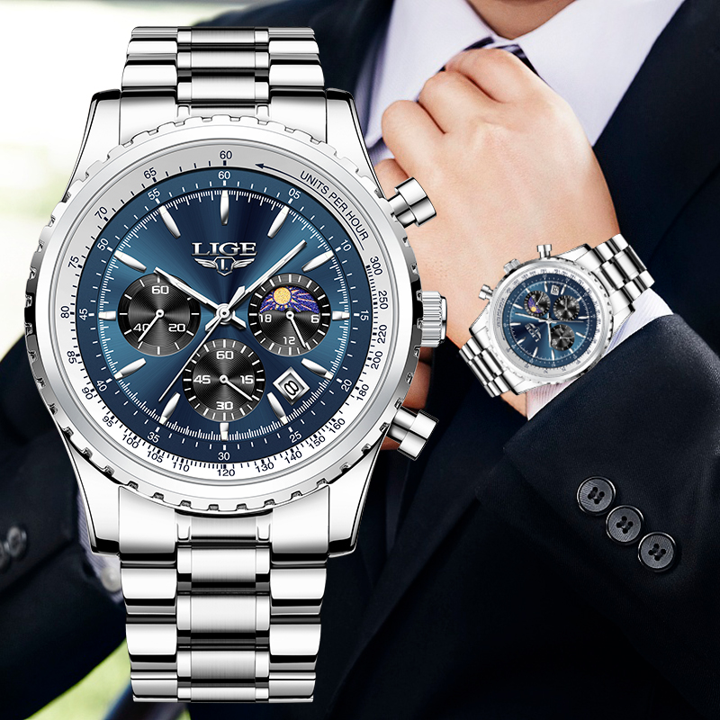 LIGE Brand Luxury Quartz Man W - Luxury Watch Magazine review and price
