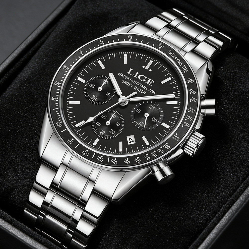 LIGE Top Brand Luxury New Men  - Luxury Watch Top 10 review and price