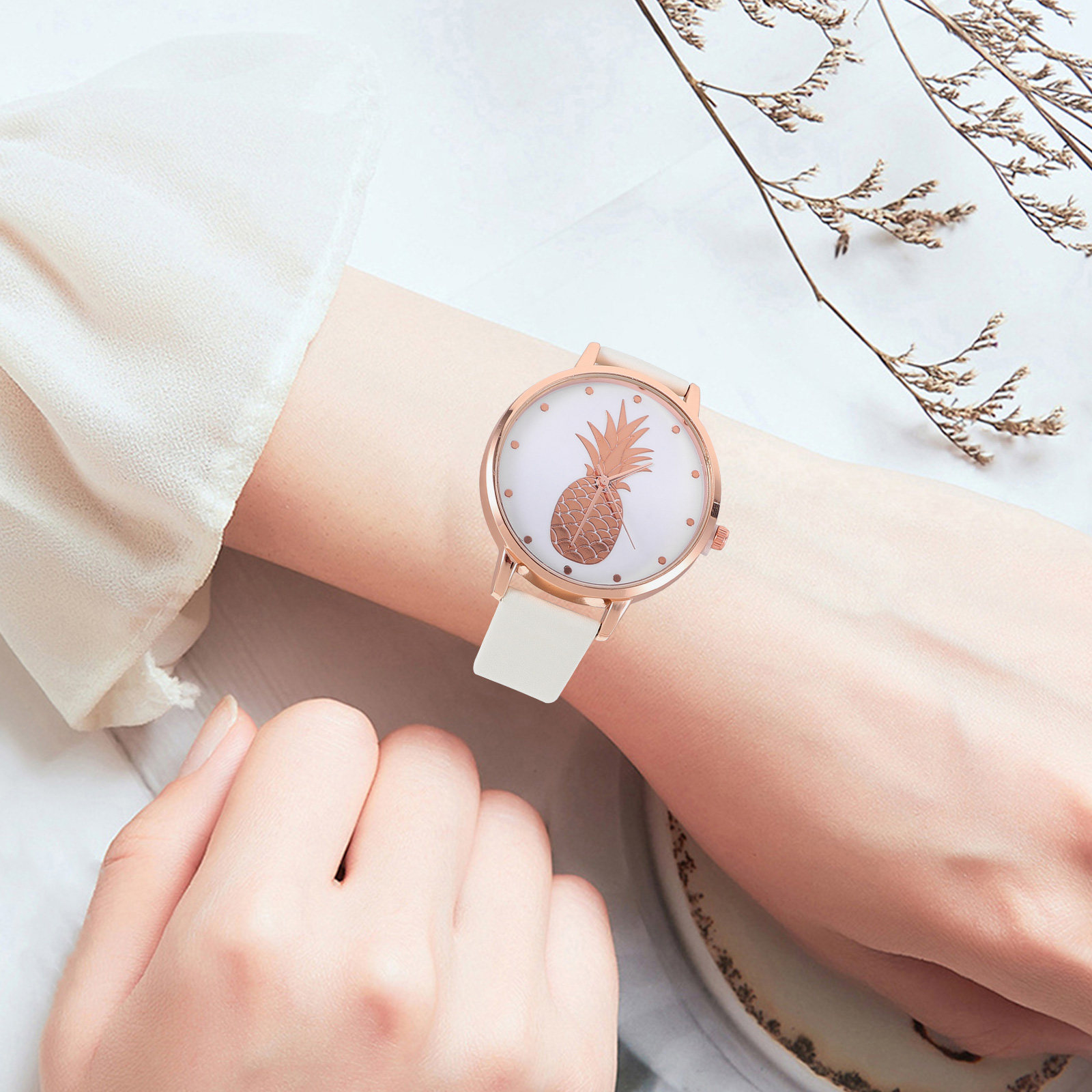 Pineapple Pattern Women Wrist  - Luxury Watch Gift For Her review and price