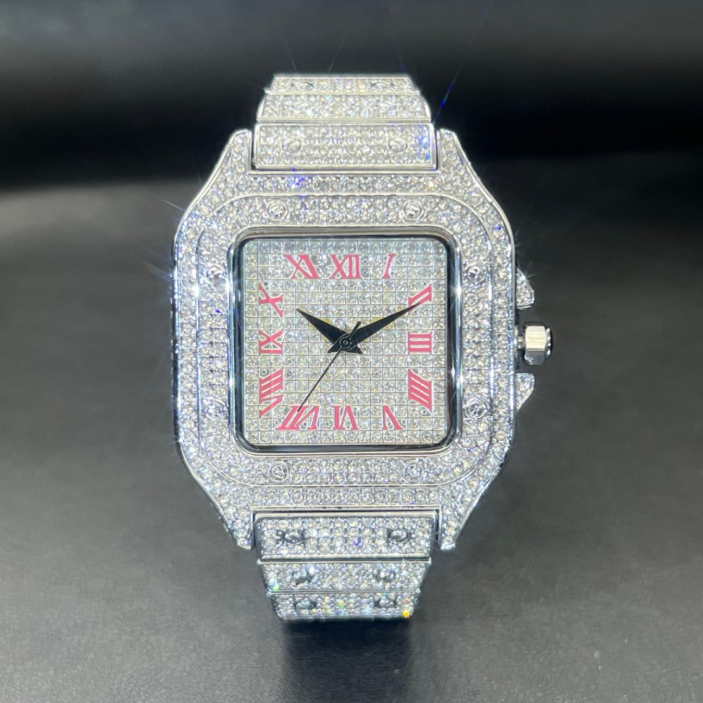 MISSFOX Iced Out Men Watch Squ - Luxury Watch Iceberg review and price