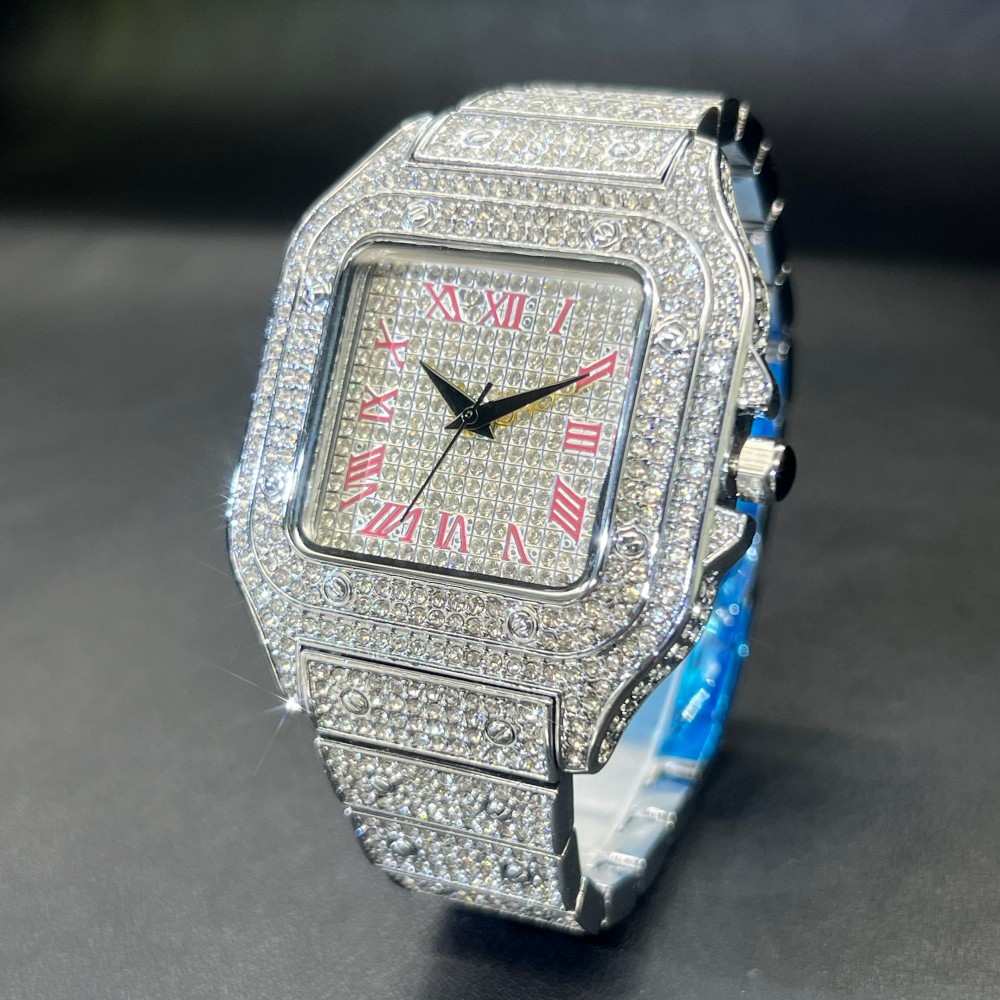 MISSFOX Iced Out Men Watch Squ - Luxury Watch Iceberg review and price